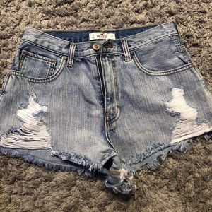 High rise hollister jean shorts